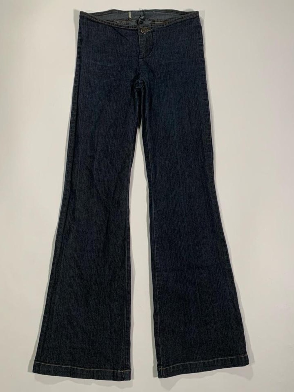 Hydraulic dark wash low rise metro flare jeans y2k denim vintage